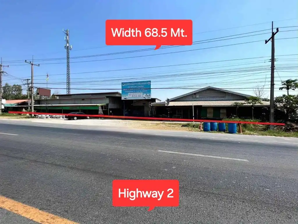 Highway 2 frontage — 5+ rai land for sale, Tha Phra, Khon Kaen, photo 8